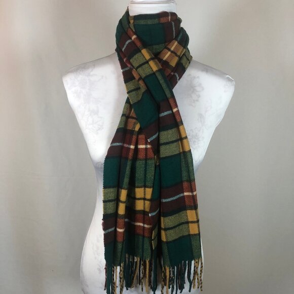 Vintage Tartan Plaid Scarf – Jewel Tone Winter Classic - Picture 7 of 13